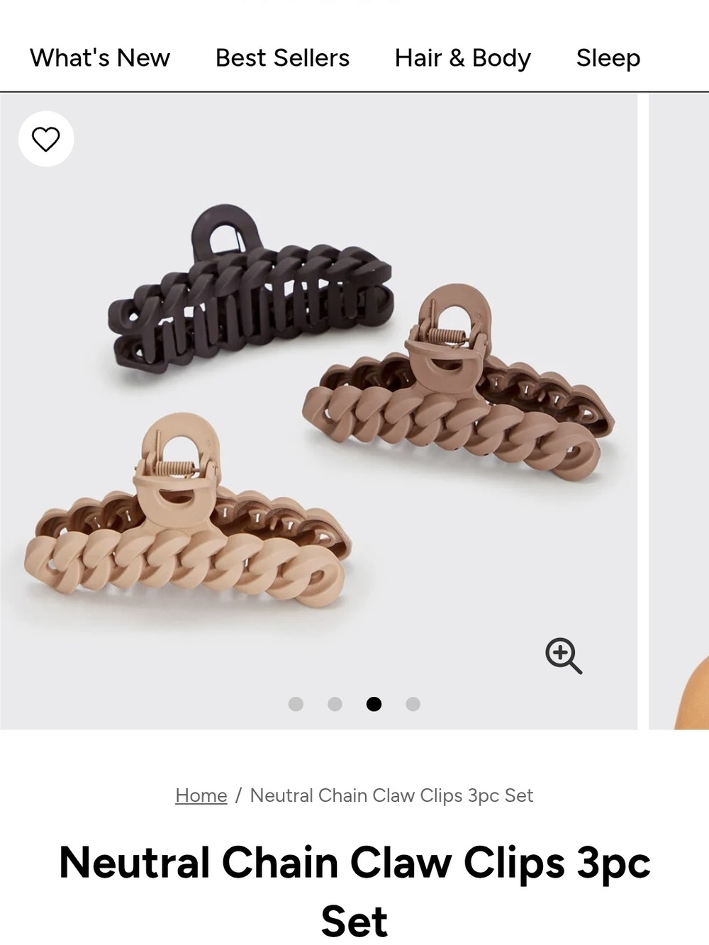 Kitsch Neutral Chain Claw Clips - Picture 2 of 2